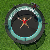 MERSCO 10FT Green Pumpkin Outdoor Trampoline with Built-in Basketball Hoop