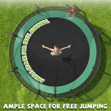 MERSCO 12FT Green Pumpkin Trampoline with Basketball Hoop