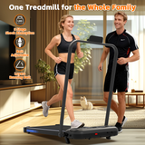 Cirui 3 in 1 Walking Pad Under Desk Treadmill with Incline,2.5 HP Portable Walking with Pad Handle Bar,265 Lbs Foldable Treadmills with Remote Control & LED Display for Office Home Use,Black