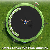 MERSCO 16FT Green Trampoline - Massive Rebounder with Rigid Basketball Hoop