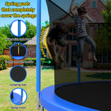 Mersco 14FT Heavy Duty Trampoline with Enclosure Net & Swing Set Outdoor Big Trampoline for Backyard,Kids Trampoline with Basketball Hoop,1320LBS Capacity,Birthday & Holiday Gifts for Kids,Blue
