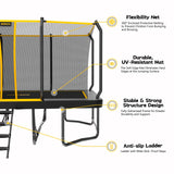 MERSCO 12x18 FT Jumbo Rectangle Trampoline: Your Backyard Trampoline Park