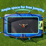 MERSCO 8x14FT Professional Rectangle Trampoline - Blue Athlete Edition