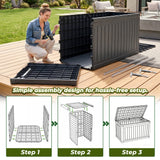 MERSCO 260 Gallon Jumbo Double-Wall Resin Deck Box - Black