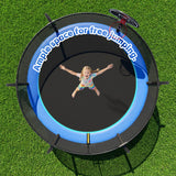 MERSCO 10FT Blue Pumpkin Outdoor Trampoline for Family with Safety Net