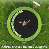 MERSCO 10FT Green Outdoor Trampoline for Backyard Family Fun