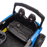 Cirui 24V Ride on Car UTV with Remote Control,2WD Ride on Toys Electric Car for Kids with High Chassis,Kid Toys UTV Cars with Anti-Collision Bar for Chliden Christmas & Birthday Gift,Blue