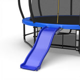 Mersco Trampoline Slide Universal Plastic Trampolines Slide for 8-16FT Trampoline,53.5'' * 15.7'' Outdoor Slide for Trampoline with Bottom bracket,Safe Trampoline Ladder Accessories for Kids 3+,Blue
