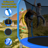 Mersco 10FT Trampoline with Enclosure Net,Swing Set, Outdoor Trampoline with Basketball Hoop for Kid,1320 LBS Trampoline with Swing Set for Backyard,Birthday & Holiday Gifts for Kids,Blue