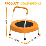 Mersco 28" Trampoline for Kids Indoor Springless Trampoline with Handle Orange