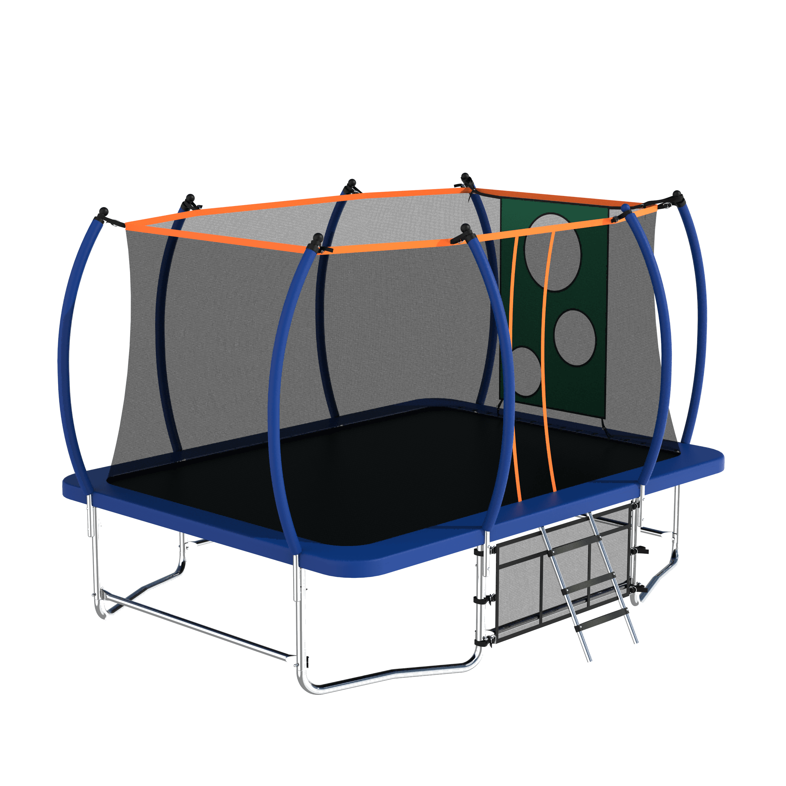 8X14FT Blue Large Rectangle Trampoline for sale - MERSCO SPORTS