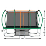 8X14FT Green Jumping Rectangle Backyard Trampoline for adults - MERSCO SPORTS