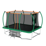 8X14FT Green Jumping Rectangle Backyard Trampoline for adults - MERSCO SPORTS