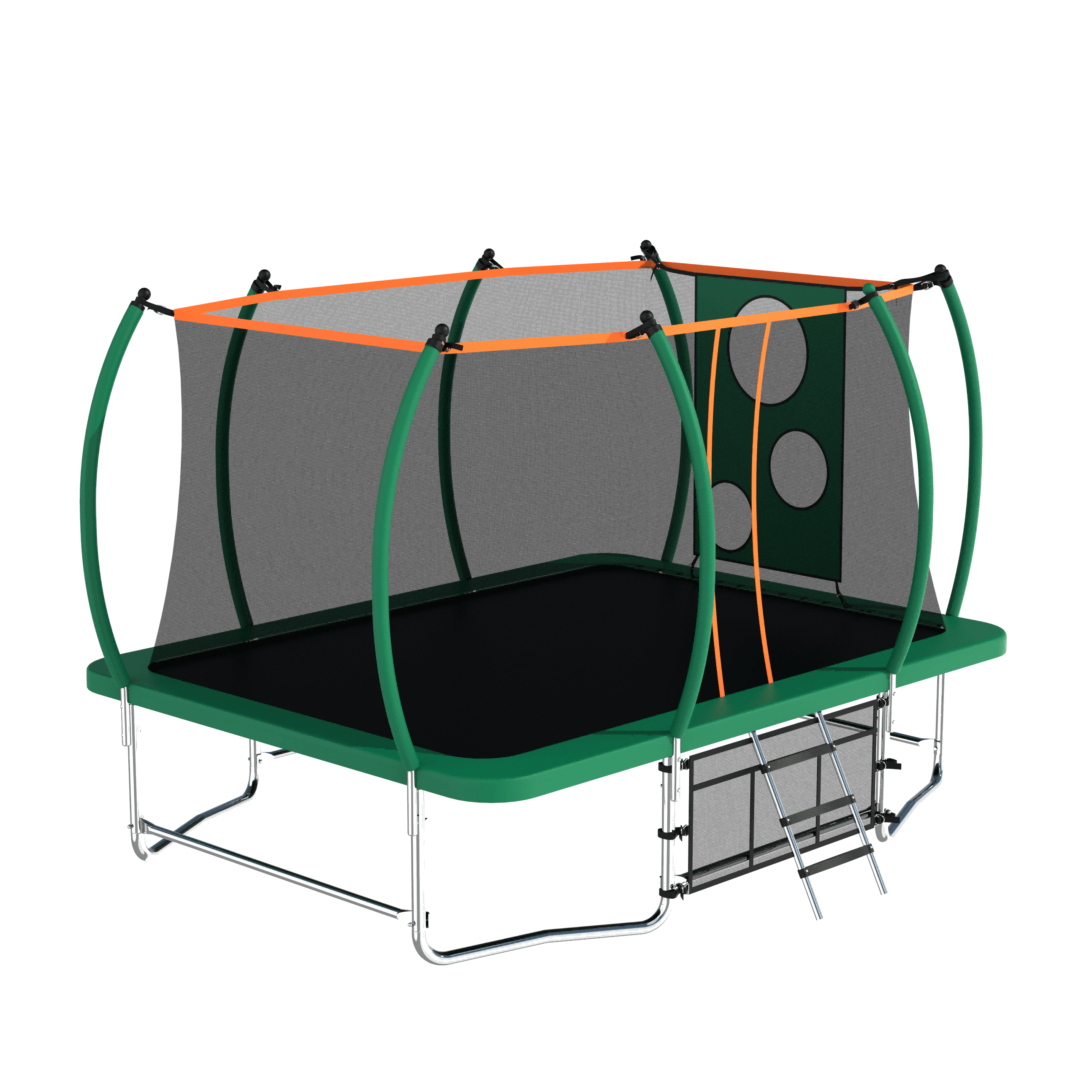 8X14FT Green Jumping Rectangle Backyard Trampoline for adults - MERSCO SPORTS