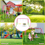 Mersco Swing Set for Backyard with Stand, Swing Heavy Duty 440lbs Metal Outdoor Swing Stand, Contain 1 Saucer 32" & 1 Belt Seat 26.2" for Playground, Backyard Playset,Pink 4.2 stars out of 20 reviews (4.2)| 20 ratings