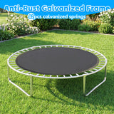 MERSCO 8FT Blue Junior Trampoline - Compact Design with Basketball Hoop