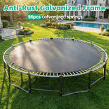Trampolín grande de 15 pies para patio trasero con revestimiento antioxidante
