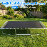 MERSCO 10x16FT Blue Professional Rectangle Trampoline with Safety Enclosure