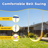 MERSCO 5-in-1 Backyard Swing Set with Slide - Blue & Yellow