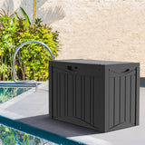 CIRUI 45 Gallon Double-Wall Resin Deck Box - Lockable Waterproof Outdoor Storage Box, 515lbs Capacity & Doubles as Seating for Patio Furniture - Garden Tools, Pool Accessories (Black)