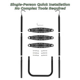 MERSCO 3-Step Universal Trampoline Ladder with Wide Non-Slip Steps - 200 lbs Capacity