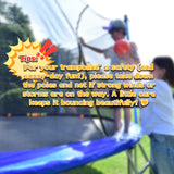 Trampolín de tablero blando verde de 14 pies para adultos y niños