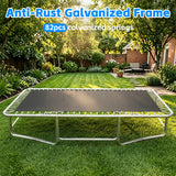 MERSCO 8x14FT Professional Rectangle Trampoline - Blue Athlete Edition
