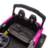 Cirui 24V Ride on Car UTV with Remote Control,2WD Ride on Toys Electric Car for Kids with High Chassis,Kid Toys UTV Cars with Anti-Collision Bar for Chliden Christmas & Birthday Gift,Pink