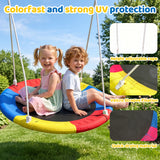 MERSCO 6 in 1 Backyard Swing Set for Kids with Basketball Hoop, Seesaw, Slide & 3 Adjustable Swings - 630lbs Capacity Heavy Duty Metal Outdoor Playground Set