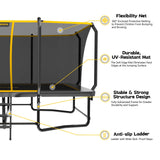MERSCO 10x17 FT Heavy-Duty Rectangle Trampoline Park