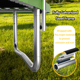 Outdoor Rectangular Trampoline 6FT x 9FT,Recreational Trampolines with Enclosure Net and Ladder