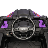 Cirui 24V Ride on Car UTV with Remote Control,2WD Ride on Toys Electric Car for Kids with High Chassis,Kid Toys UTV Cars with Anti-Collision Bar for Chliden Christmas & Birthday Gift,Purple