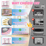 Pink 55" Handle Kids Indoor ToddlersTrampoline With Hoop