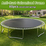 MERSCO 14FT Green Trampoline with 1320LBS Capacity & Soft Backboard