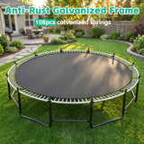 MERSCO 16FT Green Pumpkin Trampoline - Extra Sturdy Family Size