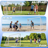 MERSCO 8×6FT Soccer Goal – Backyard Training, World Cup Style, Kids & Adults