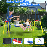 Mersco 8FT Trampoline with Enclosure Net,Swing Set, Outdoor Trampoline with Basketball Hoop for Kid,1320 LBS Trampoline with Swing Set for Backyard,Birthday & Holiday Gifts for Kids,Blue