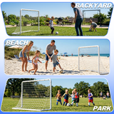 MERSCO 6×4FT Soccer Goal – Backyard Training, World Cup Style, Kids & Adults