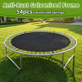 MERSCO 10FT Green Outdoor Trampoline for Backyard Family Fun