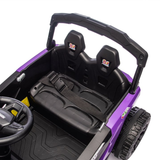 Cirui 24V Ride on Car UTV with Remote Control,2WD Ride on Toys Electric Car for Kids with High Chassis,Kid Toys UTV Cars with Anti-Collision Bar for Chliden Christmas & Birthday Gift,Purple