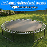 MERSCO 12FT Blue Pumpkin Trampoline - Heavy Duty Backyard Family Bouncer