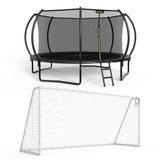 Mersco Backyard Champions Arena: Premium 14FT Trampoline & 16×7FT World Cup Soccer Goal Performance Combo