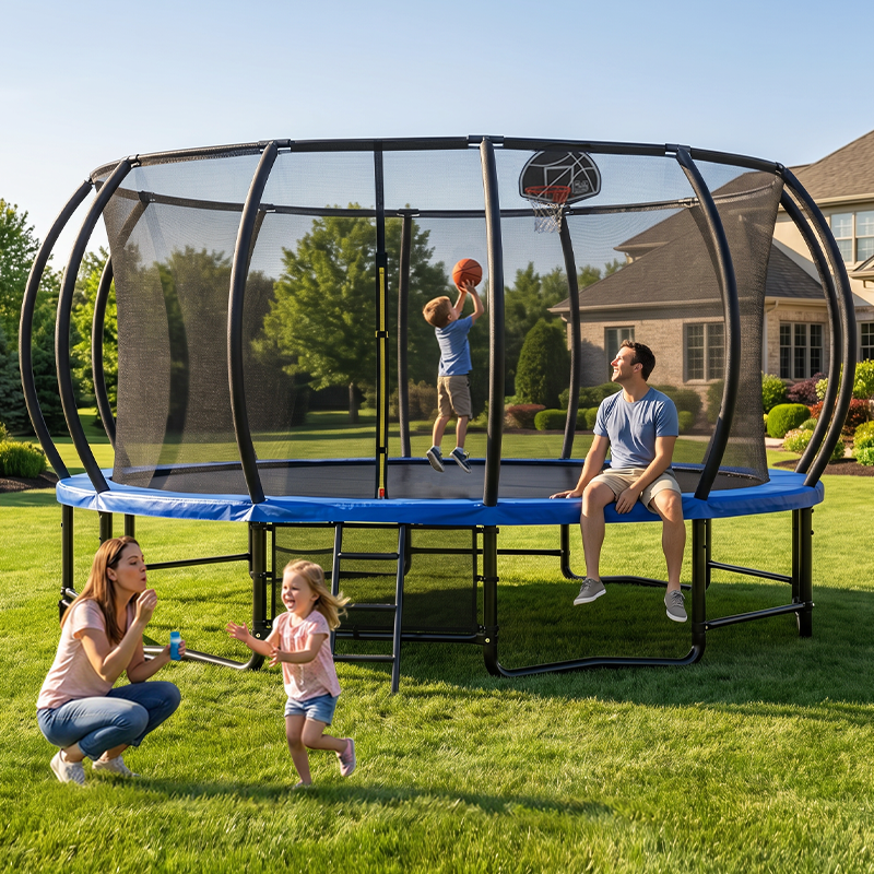 16FT Blue Pumpkin Trampoline | Giant Family Size | MERSCO – MS
