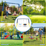 MERSCO Backyard Heavy Duty Frame Metal Swing Set For Kids