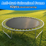 MERSCO 8FT Blue Trampoline with High-Density PVC Spring Cover
