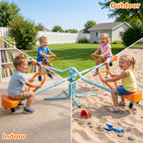 MERSCO Outdoor Kids 360° Spinning Seesaw - 4 Seats Swivel Teeter Totter