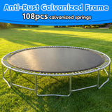 MERSCO 16FT Blue Trampoline - The Ultimate Backyard Party Size