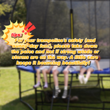 Mersco 14ft Trampoline for Kids and Adults,Pumpkin Outdoor Trampoline with Enclosure and Net,Kids Trampoline 1320lbs Loading,Birthday Gifts,Blue