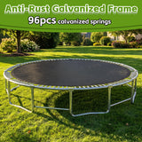 MERSCO 15FT Green Trampoline - Premium 6-Leg Support & Basketball Set