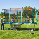 MERSCO 8x14FT Premium Rectangle Trampoline - Natural Green Edition